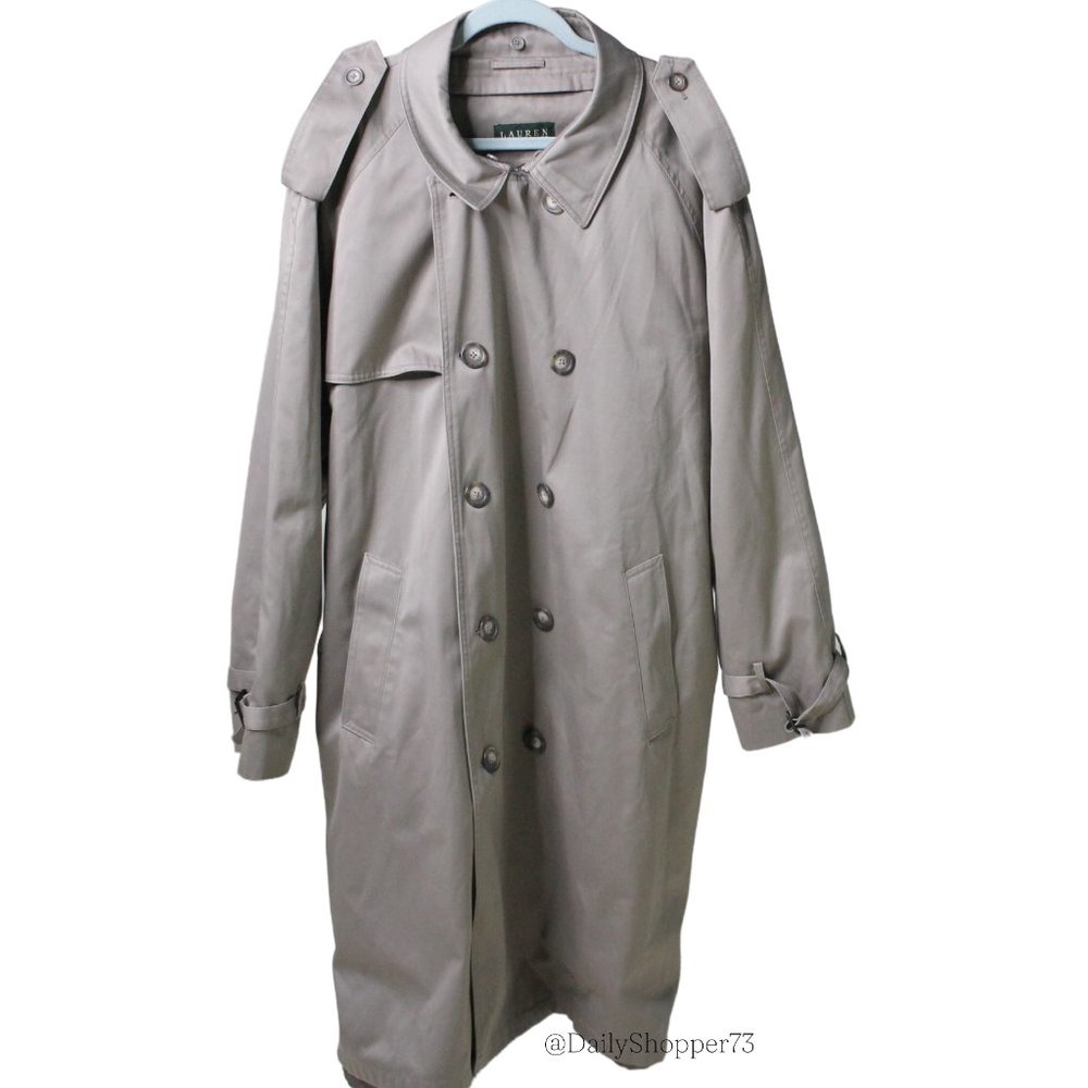 Lauren Ralph Lauren Men's Tan All Weather Rain Trench Coat w/ Quilted Liner - Picture 2 of 10